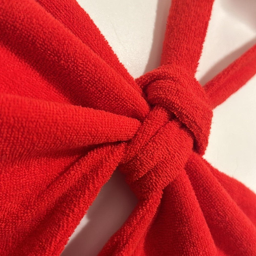 Wild Fable Bright Red Terry Cloth Halter Romper NWT - Picture 4 of 12